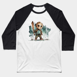 Cute Horror Icon Jason Baseball T-Shirt